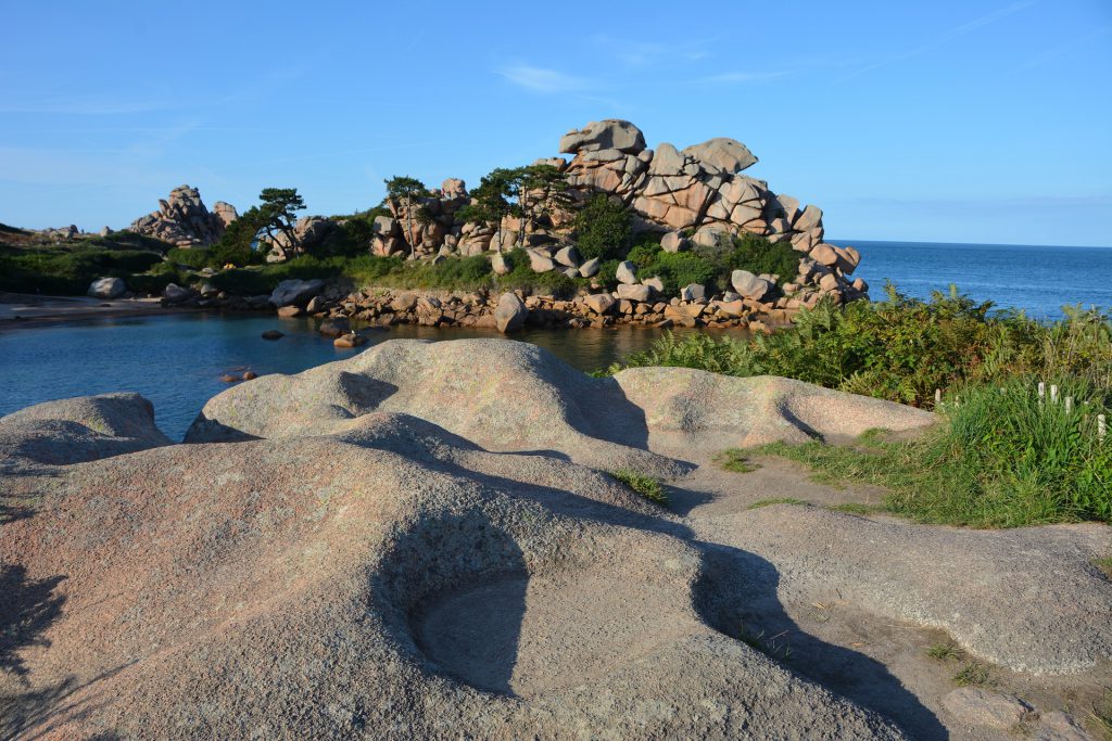 Paysage de la côte de granit rose