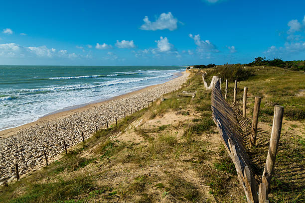 Paysage de la Charente-Maritime avec océan, plage et verdure